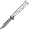 Bear & Son Butterfly White Stonewash Knife (Balisong) 117wsw -Knives = the best. BC117WSW