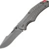 Bear Edge Framelock A/O Gray Folding 440 Stainless Clip Point Pocket Knife 61114