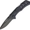 Bear Edge Lockback A/O Black Folding 440 Stainless Drop Point Pocket Knife 61117 -Knives = the best. BC61117