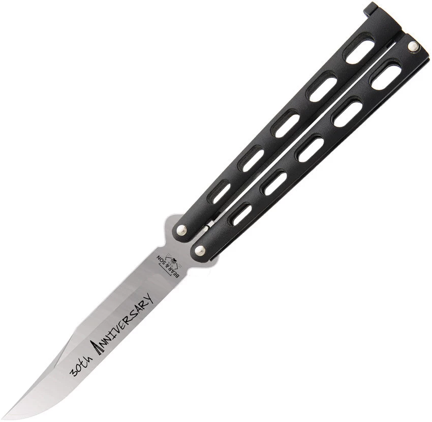 Bear & Son 30th Anniversary 9.25" Black Butterfly Balisong Knife Ann114b 3 Bear & Son 30th Anniversary 9.25" Black Butterfly Balisong Knife Ann114b