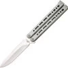 Bear Ops Bear Song VIII Balisong Gray Stainless S35VN Spear Pt Butterfly Knife ANNB820 -Knives = the best. BCANNB820