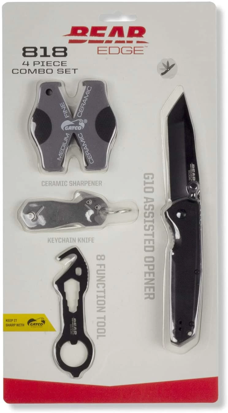 Bear Edge 4 Piece Combo Quick Assist Folding Knife Sharpener Multi Tool Set 818 3 Bear Edge 4 Piece Combo Quick Assist Folding Knife Sharpener Multi Tool Set 818