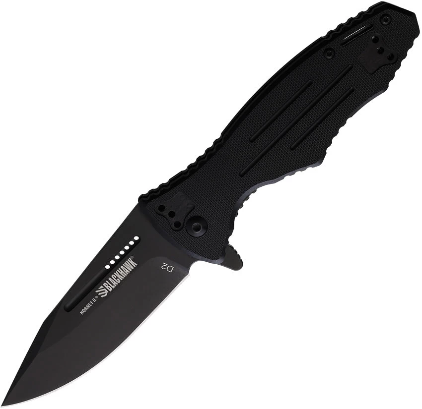 Blackhawk Hornet Linerlock A/O Black G10 Folding D2 Steel Pocket Knife 15H201BK 3 Blackhawk Hornet Linerlock A/O Black G10 Folding D2 Steel Pocket Knife 15H201BK