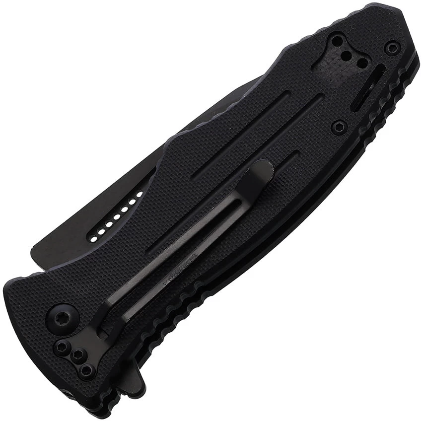 Blackhawk Hornet Linerlock A/O Black G10 Folding D2 Serrated Knife 15H211BK 4 Blackhawk Hornet Linerlock A/O Black G10 Folding D2 Serrated Knife 15H211BK - Image 2