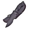 Frost Cutlery Fixed Sawback Bowie Black Handle Knife W/ Black Sheath BKH011B -Knives = the best. BKH011B