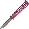 Benchmark Balisong Pink Zinc Stonewash Stainless Clip Point Butterfly Knife 014 -Knives = the best. BM014
