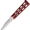 Benchmark Balisong Red Zinc Stainless Clip Point Butterfly Knife 027 -Knives = the best. BM027