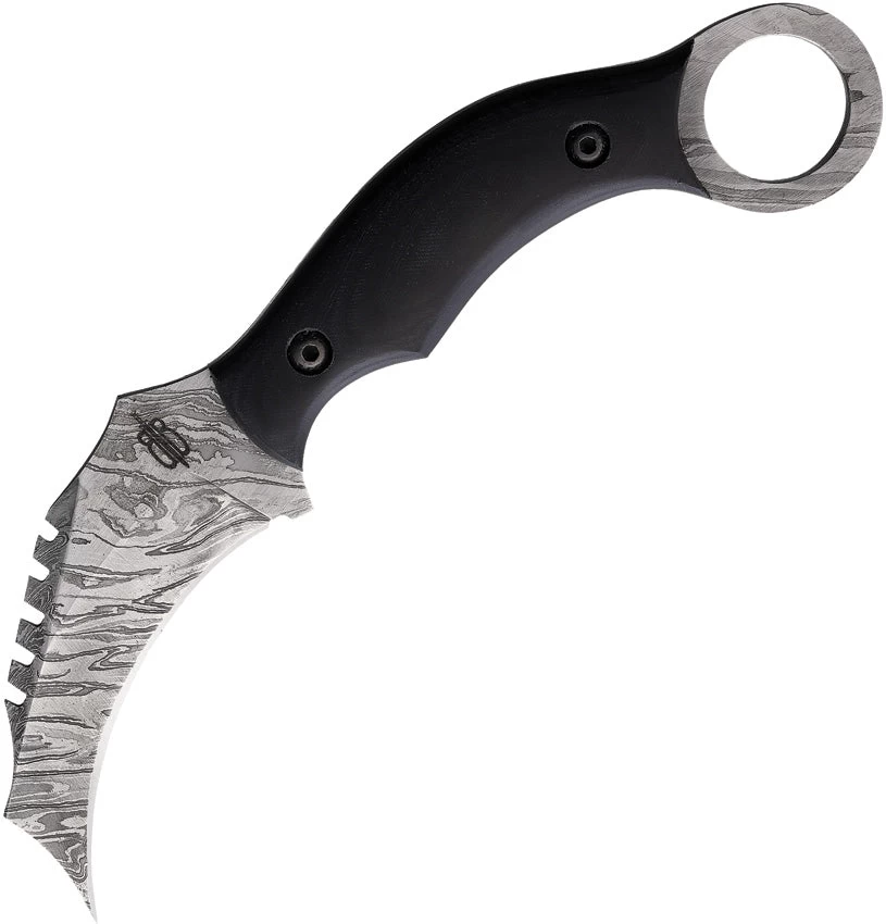 BucknBear Venom Karambit Fixed Blade Knife Black Micarta Damascus 1230KMB 3 BucknBear Venom Karambit Fixed Blade Knife Black Micarta Damascus 1230KMB