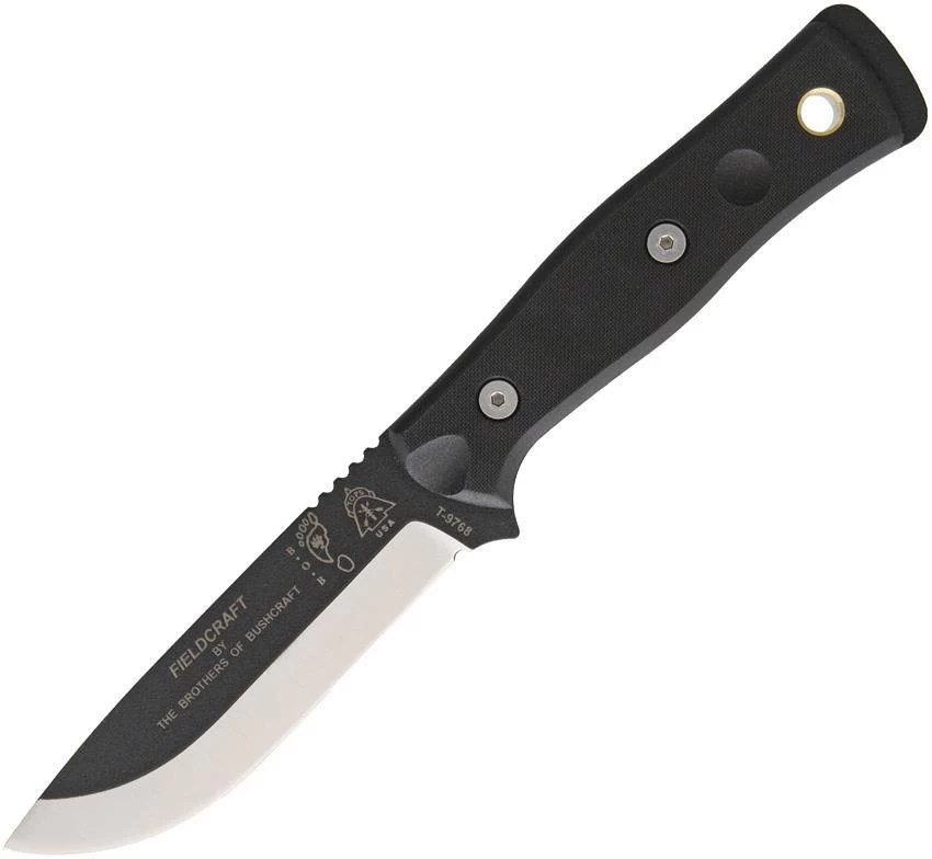 TOPS Fieldcraft BOB Hunter Fixed Blade Black G10 Handle Knife + Sheath BROSBLK10 4 TOPS Fieldcraft BOB Hunter Fixed Blade Black G10 Handle Knife + Sheath BROSBLK10 - Image 2