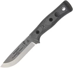 TOPS BOB Hunter Tumble Finish Fixed Blade Gray Canvas Handle Knife BROSTBF02 8 TOPS BOB Hunter Tumble Finish Fixed Blade Gray Canvas Handle Knife BROSTBF02 -Knives = the best. BROSTBF02