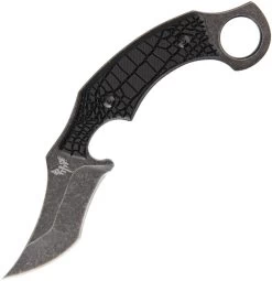 Combat Ready Black G10 Karambit Stonewash Fixed Blade Neck Knife 340
