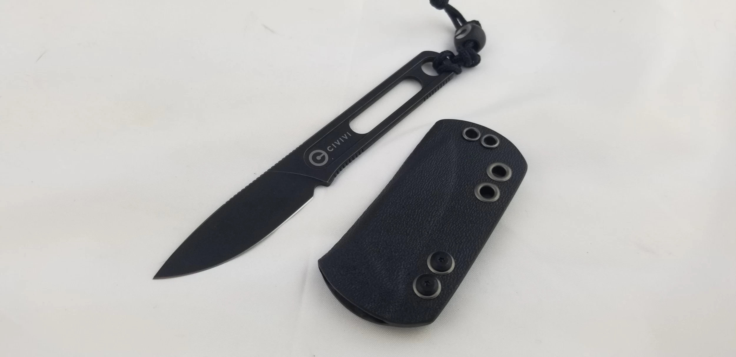 Civivi Minimis Black 10Cr15CoMoV Fixed Blade Neck Knife W/ Kydex Sheath 200261 8 Civivi Minimis Black 10Cr15CoMoV Fixed Blade Neck Knife W/ Kydex Sheath 200261 - Image 6