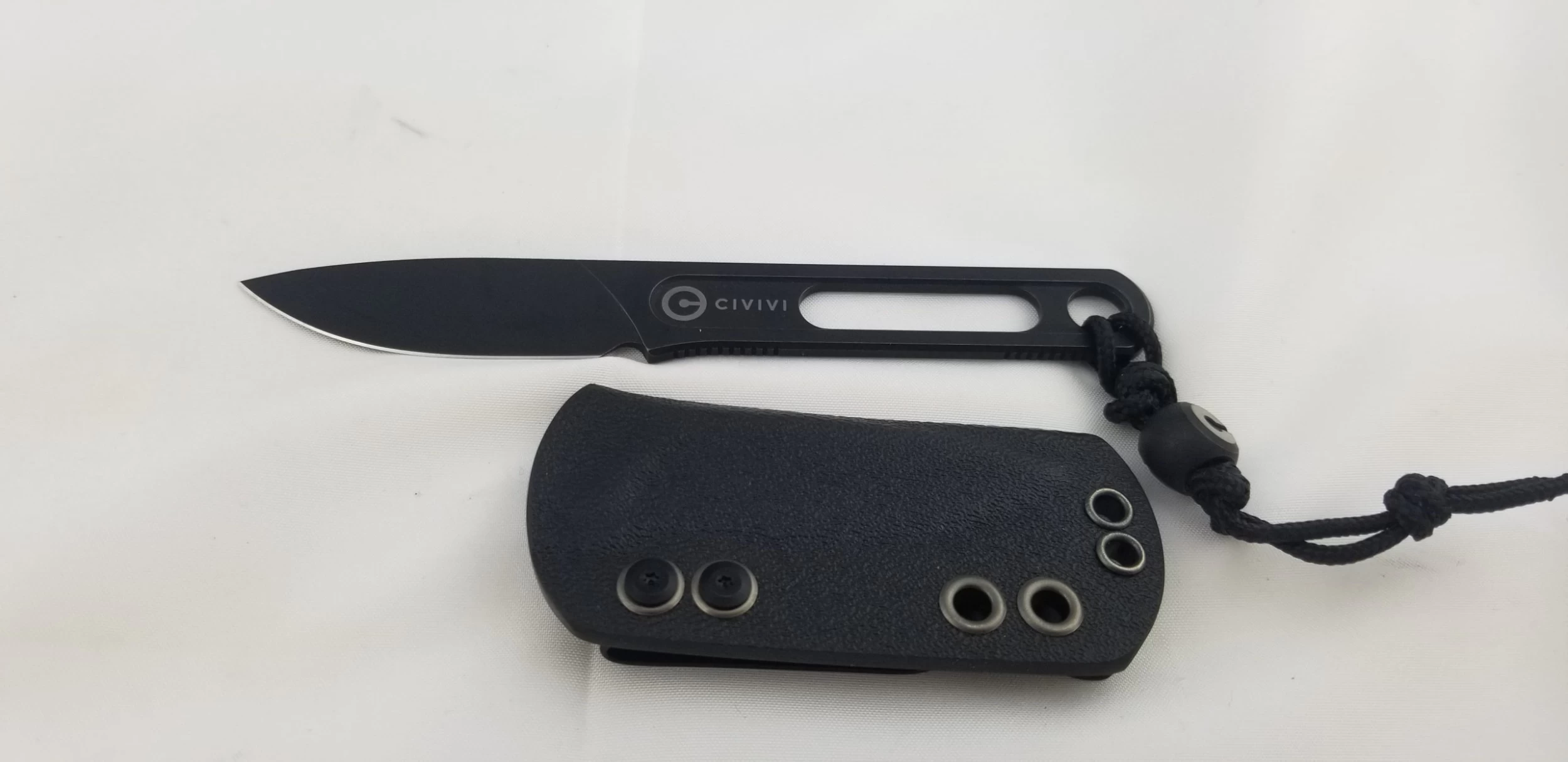 Civivi Minimis Black 10Cr15CoMoV Fixed Blade Neck Knife W/ Kydex Sheath 200261 14 Civivi Minimis Black 10Cr15CoMoV Fixed Blade Neck Knife W/ Kydex Sheath 200261 - Image 12