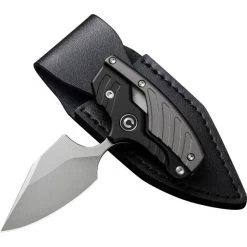 Civivi Typhoeus Folding Push Dagger Knife Black & Gray Aluminum 14C28N Blade W/ Sheath 210363 -Knives = the best. CIVC210363 add 03