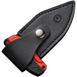 Civivi Typhoeus Folding Push Dagger Knife Black & Red Aluminum Damascus Blade W/ Sheath 21036DS1 -Knives = the best. CIVC21036DS1 add 03