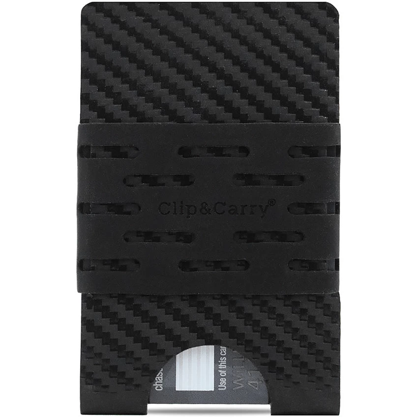 Clip & Carry Black Carbon Fiber Pattern Kydex Slydex Minimalist EDC Wallet 078 4 Clip & Carry Black Carbon Fiber Pattern Kydex Slydex Minimalist EDC Wallet 078 - Image 2