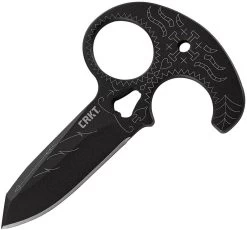 CRKT Tecpatl Sugar Skull Laser Image Fixed Blade Push Dagger Knife 2261