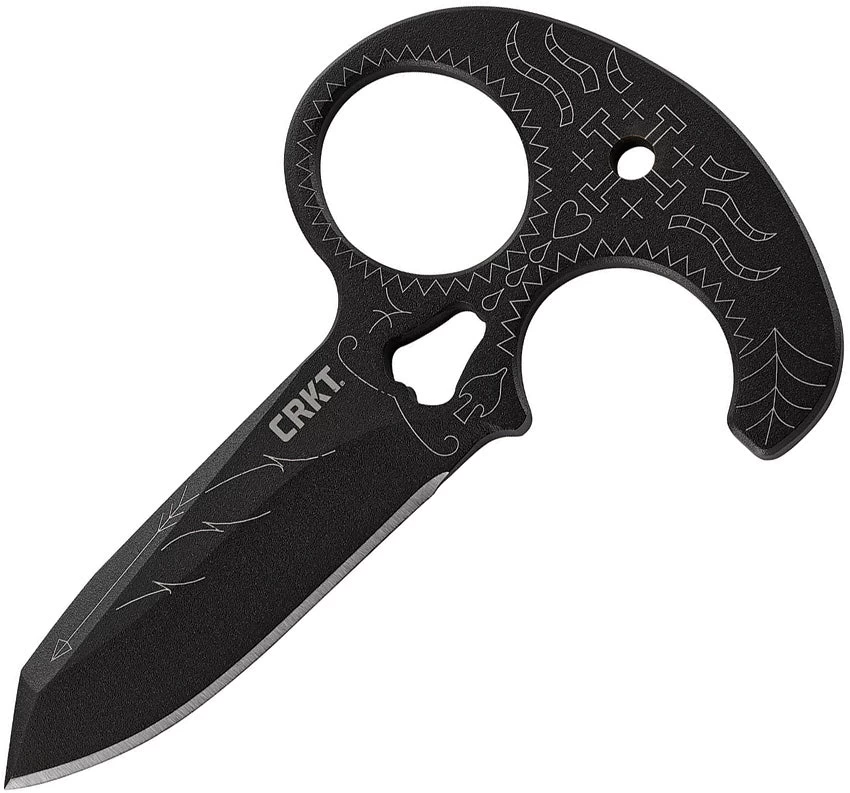 CRKT Tecpatl Sugar Skull Laser Image Fixed Blade Push Dagger Knife 2261 3 CRKT Tecpatl Sugar Skull Laser Image Fixed Blade Push Dagger Knife 2261