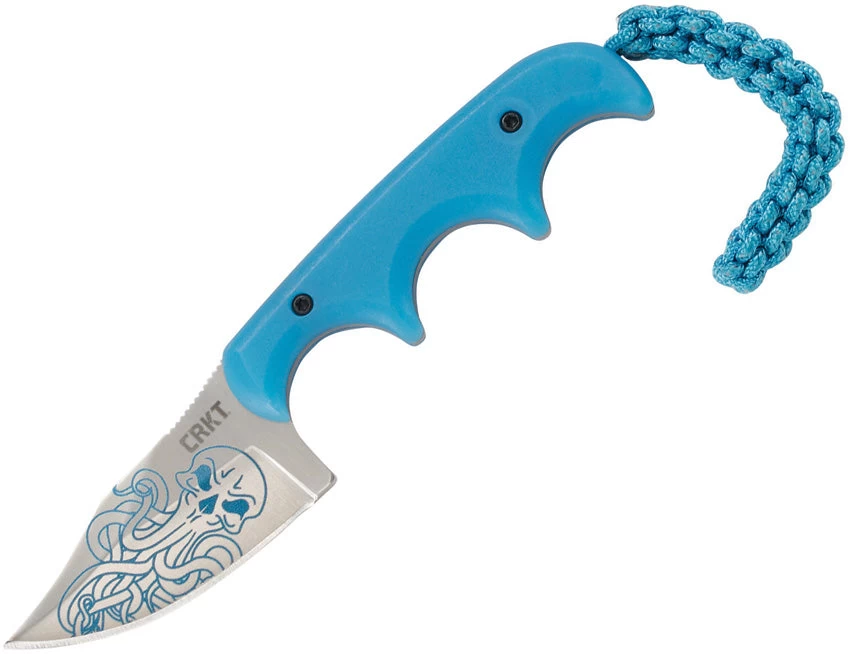 CRKT Minimalist Bowie Cthulhu Blue Neck Knife 2387o 3 CRKT Minimalist Bowie Cthulhu Blue Neck Knife 2387o