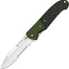 CRKT Ignitor Sport A/O Folding Serrated Blade Green & Black Handle Knife 6855 -Knives = the best. CR6855
