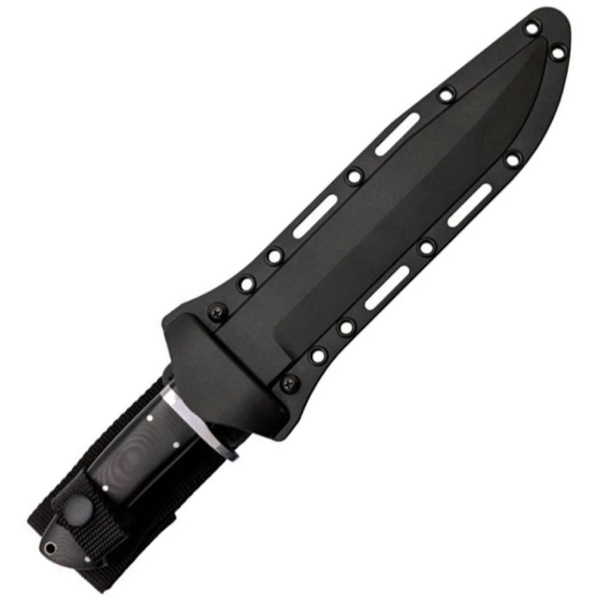Cold Steel San Mai Black Bear Classic Black G10 VG-10 Fixed Blade Bowie Knife 35AR 4 Cold Steel San Mai Black Bear Classic Black G10 VG-10 Fixed Blade Bowie Knife 35AR - Image 2