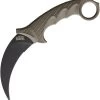 Cold Steel Karambit Steel Tiger Fixed Blade Knife Dark Earth AUS-8A 49KSTDEBK -Knives = the best. CS49KSTDEBK