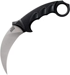 Cold Steel Black Steel Tiger Karambit AUS-8A Stainless Blade W/ Sheath 49KST