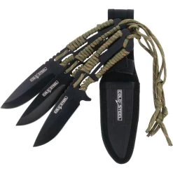Cold Steel Orange & Green Wrapped Stainless 3pc Throwing Knives Set TH44KVD3PK -Knives = the best. CSTH44KVD3PK add 03