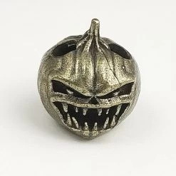 Coeburn Tool White & Brass Pumpkin Lanyard Knife Bead Accessory 512PB