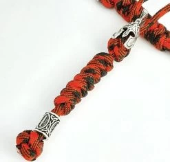 Coeburn Tool Red & Black Paracord Lanyard W/ Spartan Helmet Bead 597RB -Knives = the best. CT597RB add 02