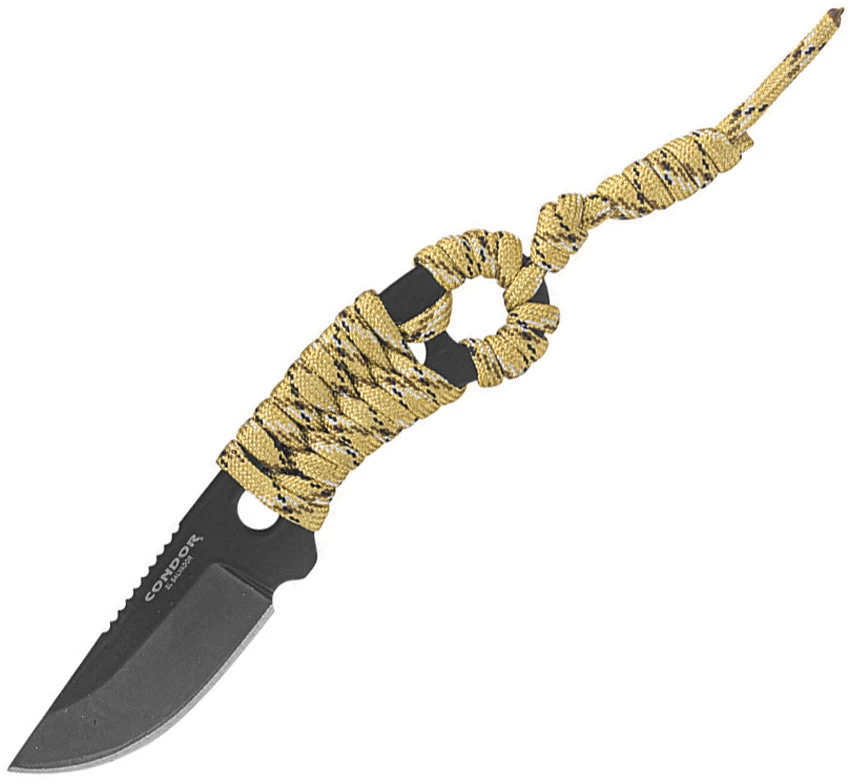 Condor Carlitos Desert Tan Cord Wrapped 1075HC Fixed Blade Neck Knife 80825HC 3 Condor Carlitos Desert Tan Cord Wrapped 1075HC Fixed Blade Neck Knife 80825HC