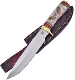 Frost Red Plains Chief Bowie Chipaway Bone Handle Stainless Fixed Knife CW3992IN