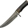 Damascus 11.75" Red & Brass Spacers Wood Handle Bowie + Sheath 1241 -Knives = the best. DM1241