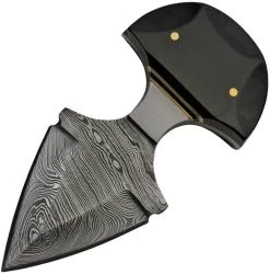 Damascus 4.25" Black Widow Double Edge Push Dagger 1248