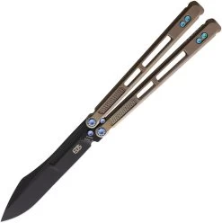 EOS Trident Balisong Bronze Blue Knife (Butterfly) 104