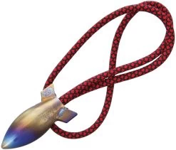 EOS Warhead Bead Flame Anodized Titanium W/ Paracord Lanyard BWHTIF