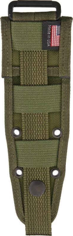ESEE Izula Fixed Blade Knife MOLLE Back OD Green Nylon Belt Sheath USA IZMBOD