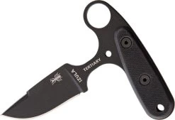 ESEE Tertiary Black G10 1095HC Clip Point Push Dagger W/ Sheath TERTIARY