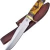 Frost Cutlery Yellow Bone Fixed Blade Hunting Bowie Knife W/Sheath W609YB -Knives = the best. FCW609YB
