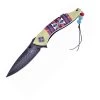 Frost Cutlery Linerlock A/O White Aztec Primal Art Folding Knfie C534FW -Knives = the best. FOC534FW