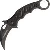 Fox Karambit Linerlock Black G10 Handle Finger Ring N690Co Folding Knife 479