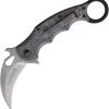 Fox Karambit Black Linen Micarta Linerlock Stonewashed N690 Folding Knife 479mibsw