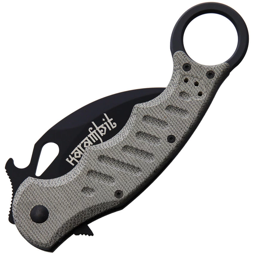 Fox Karambit Green Linen Micarta Linerlock Black N690 Folding Knife 479mi 4 Fox Karambit Green Linen Micarta Linerlock Black N690 Folding Knife 479mi - Image 2