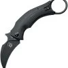 Fox Bastinelli BlackBird Linerlock Folding Karambit Knife 591bk 1 Fox Bastinelli BlackBird Linerlock Folding Karambit Knife 591bk -Knives = the best. FOX591BK