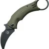 Fox Bastinelli BlackBird Linerlock Folding Karambit Knife 591od -Knives = the best. FOX591OD