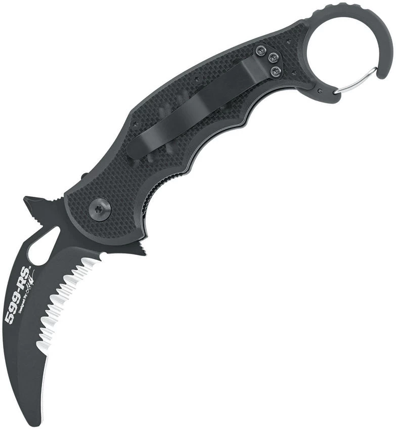 Fox Rescue Pocket Knife Black G10 Linerlock Folding N690 Karambit 599RS 3 Fox Rescue Pocket Knife Black G10 Linerlock Folding N690 Karambit 599RS