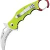 Fox Rescue Pocket Knife Yellow G10 Linerlock Folding N690 Karambit 599RSY -Knives = the best. FOX599RSY