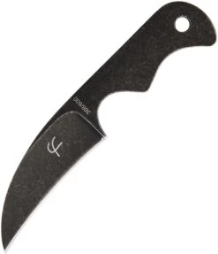 Fred Perrin Le Peeler Limited Edition Black Stonewashed Fixed Blade Neck Knife + Kydex