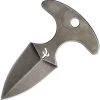 Fred Perrin Mini Push Dagger Black Stonewashed + Kydex Pushb -Knives = the best. FRDPUSHB