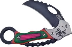 Frost Cutlery Slip Joint Frostwood Handle Black Stainless Folding Karambit 146FW